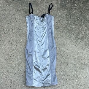 Silver dress with bra accent